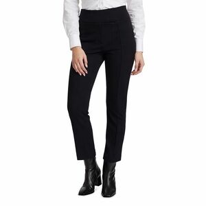 Veronica Beard 10 Jupiter Pants Black Straight 0721 Cropped back slit seam